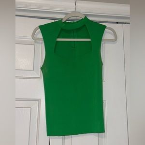 Zara green cut out top